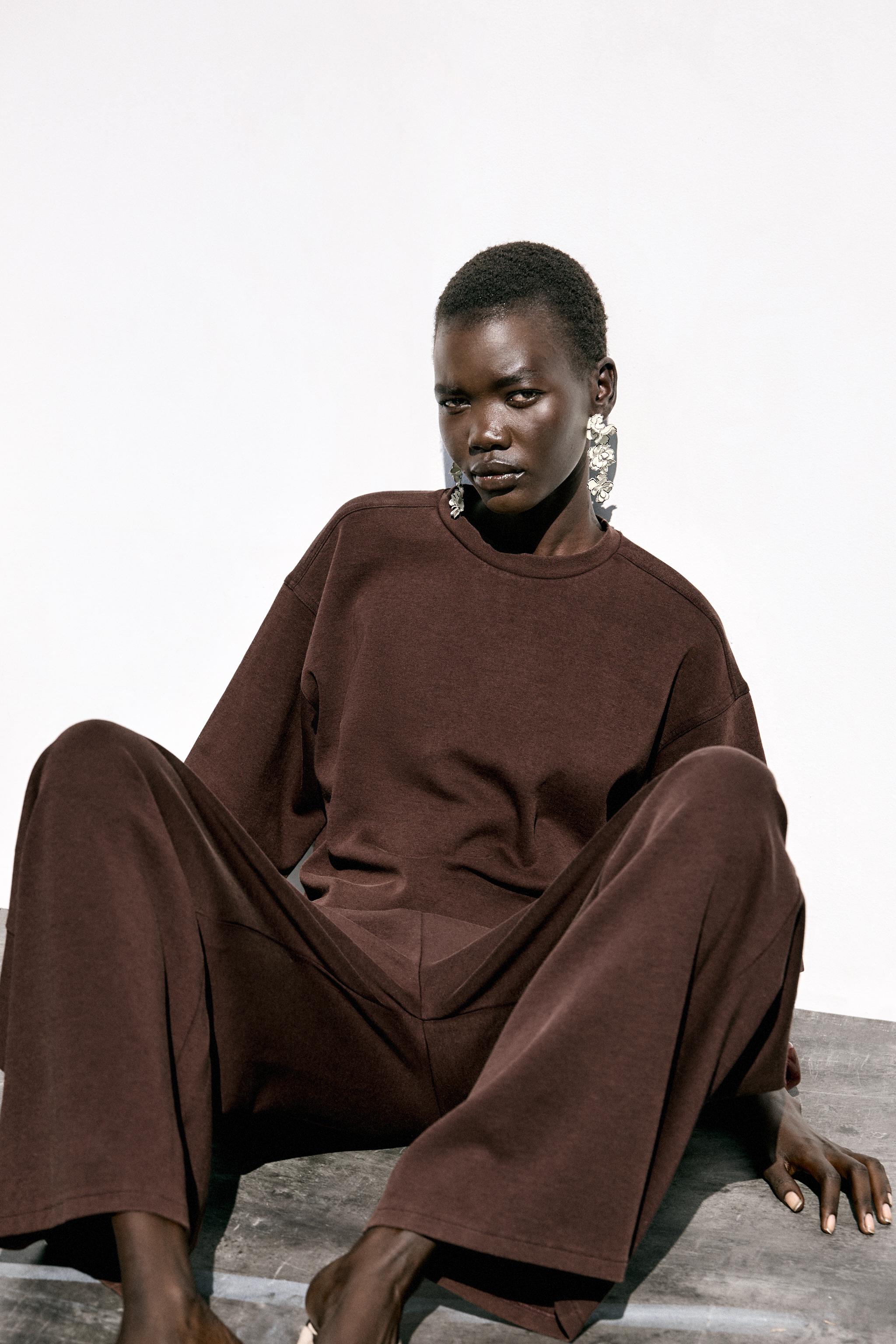 WASHED EFFECT INTERLOCK PANTS